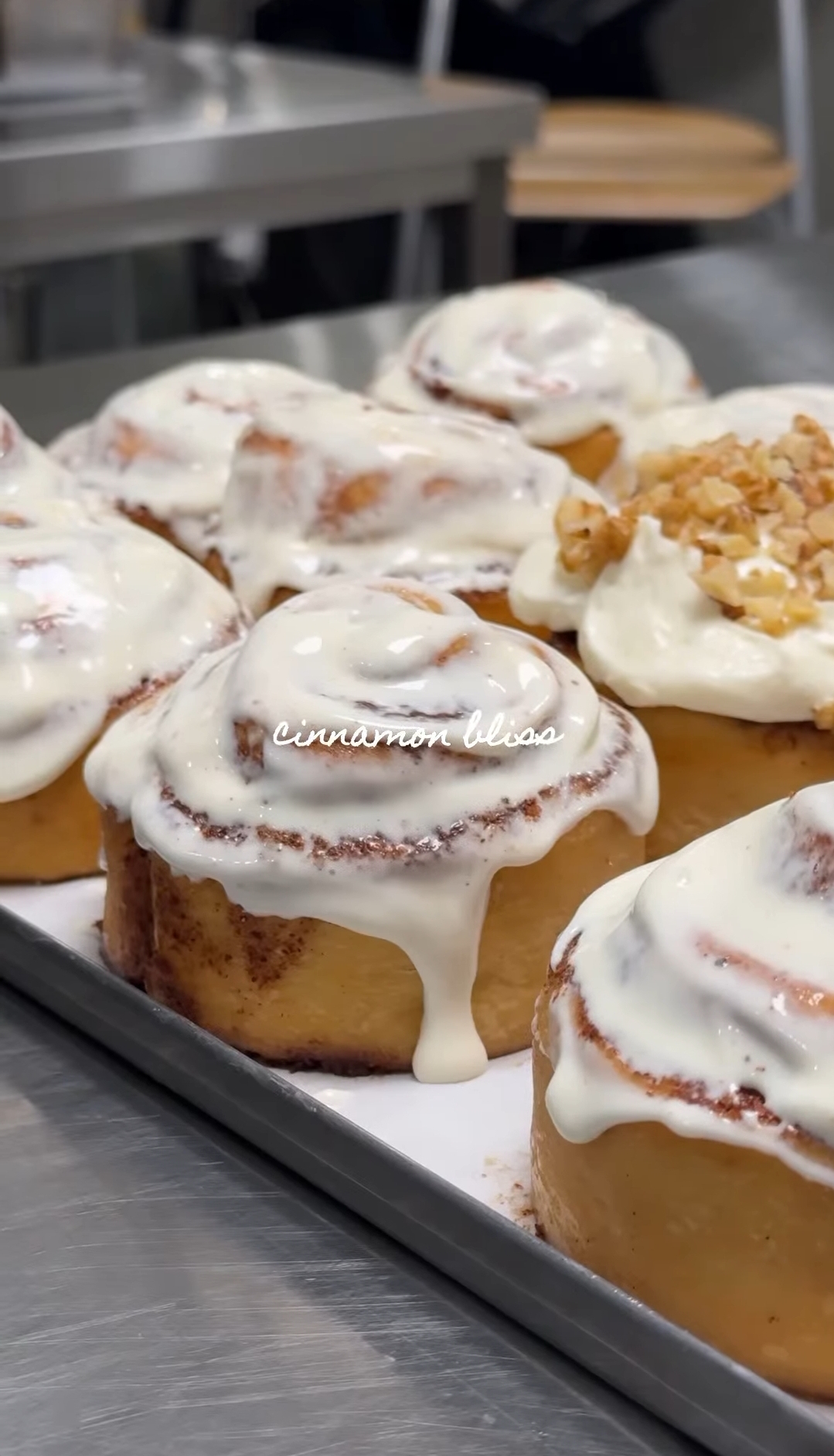 Cinnamon Bliss — a pillowy cinnamon roll with cream cheese glaze